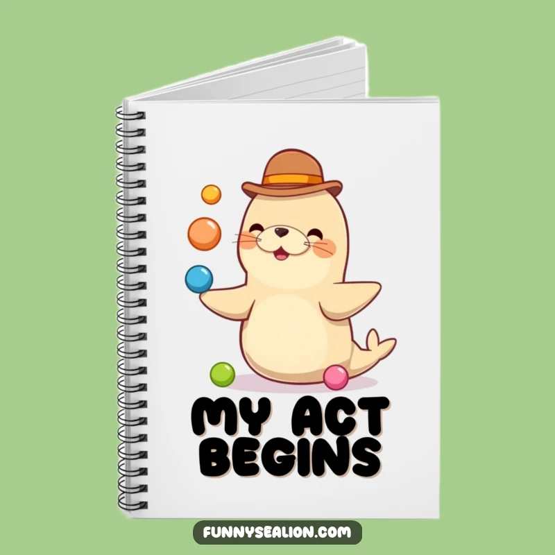 Funny Sea Lion Juggling Notebook: Jot Down Ideas with Hilarious Style!