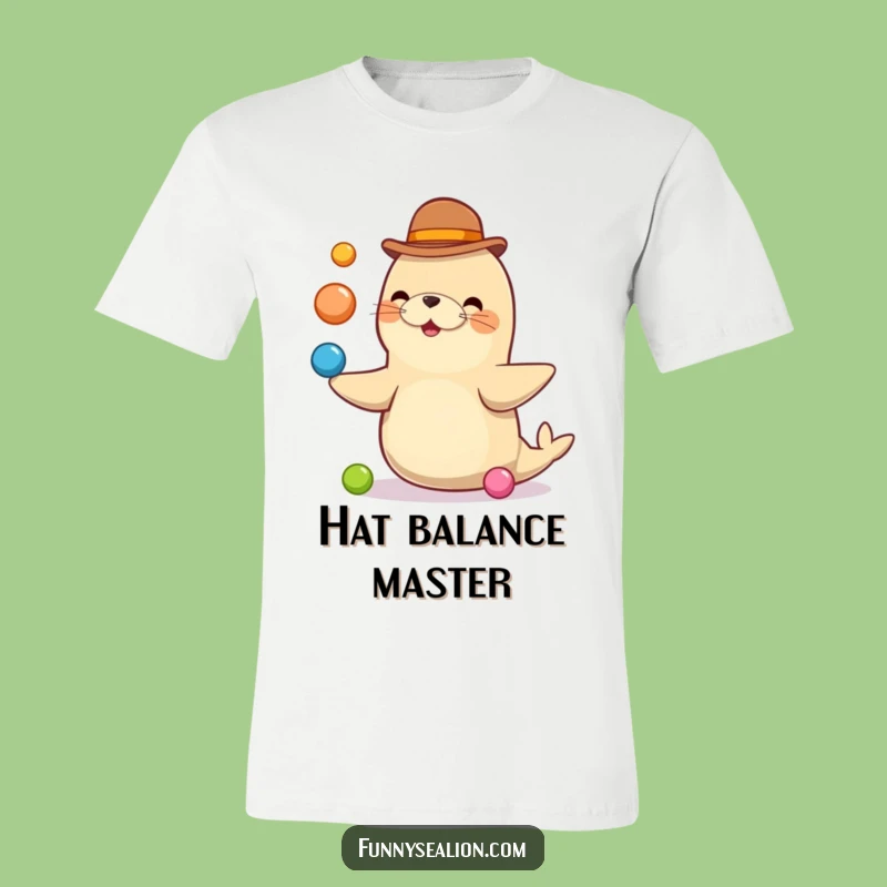 Funny Sea Lion Bowler Hat Tee: Hilarious Cirque du Mer Apparel for All!