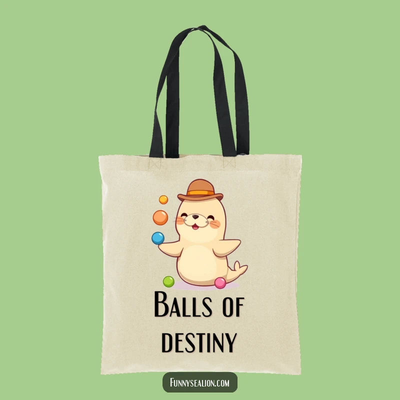Funny Sea Lion Juggling Tote Bag: Carry Your Laughs in Style!